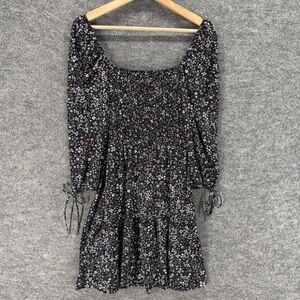 Topshop Multicolor Floral Long Sleeve Dress